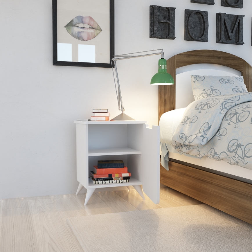 Нощно шкафче ESLA 60x49 cм бяло