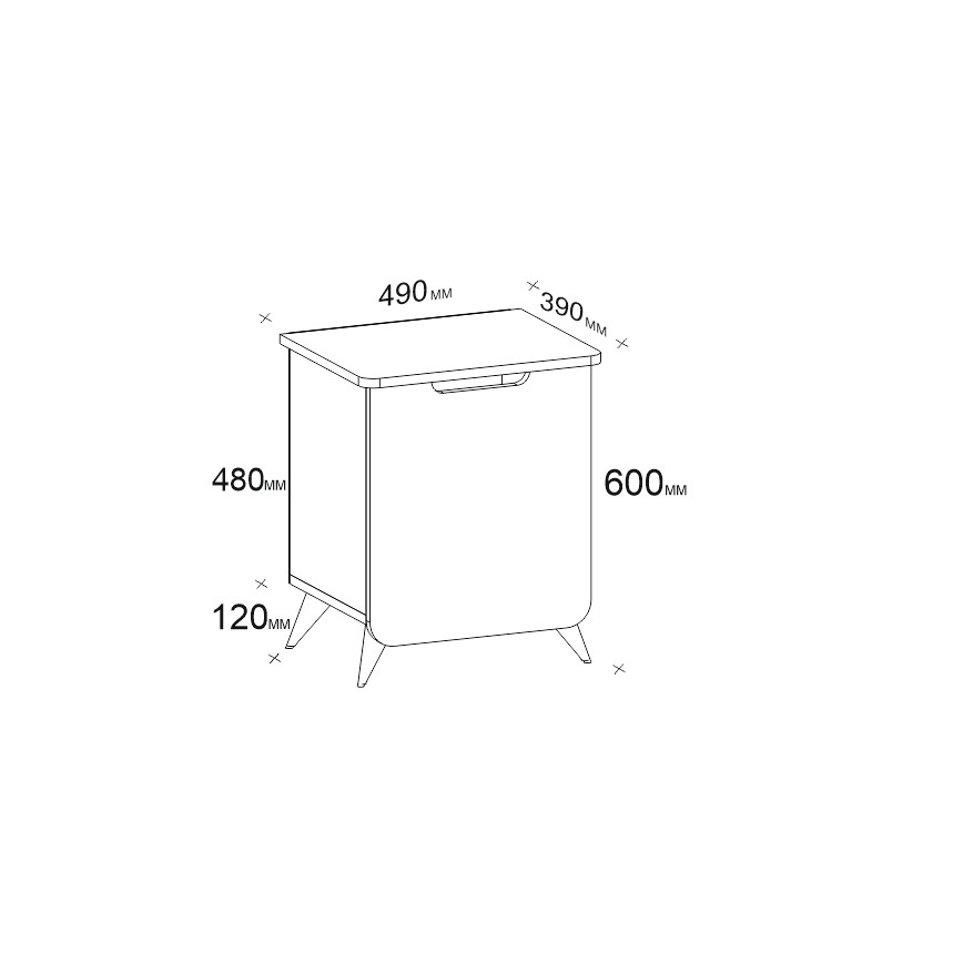 Нощно шкафче ESLA 60x49 cм бяло