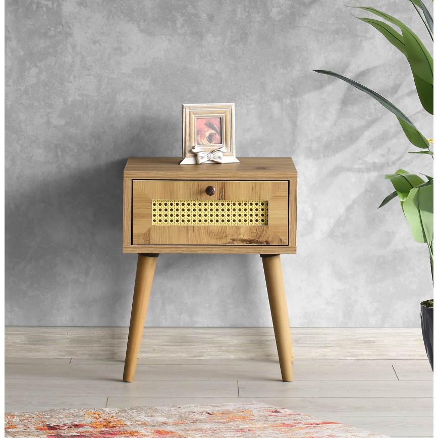 Нощно шкафче EUROMOS 50x40 cм кафяво