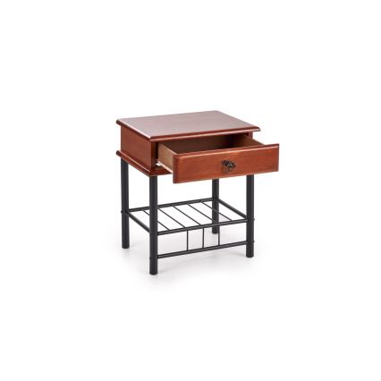 Нощно шкафче FIONA 55x48 cm кафяв/черен