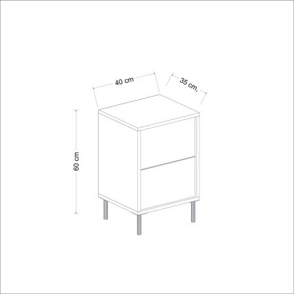 Нощно шкафче IMAJ 60x40 см антрацит