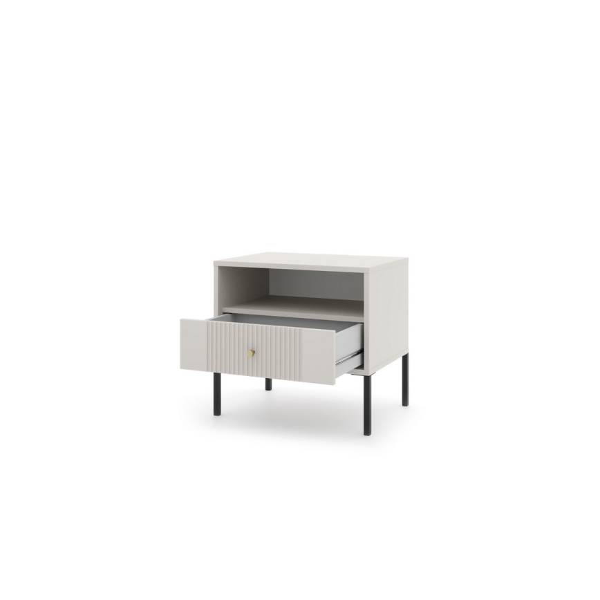 Нощно шкафче LUE бежово/черно