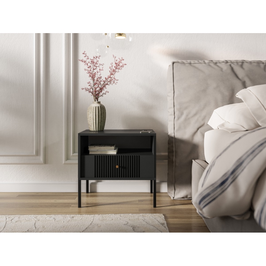 Нощно шкафче LUE, черно