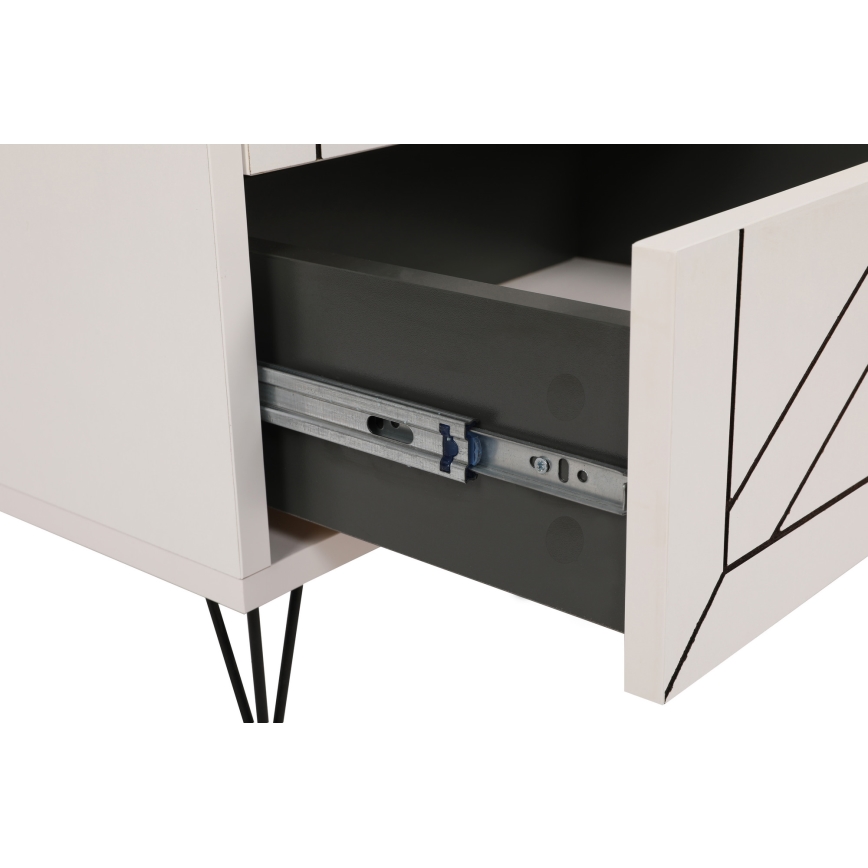 Нощно шкафче LUNA 50x55 cм бяло