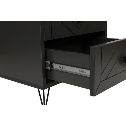 Нощно шкафче LUNA 55x50 cм антрацит/черно