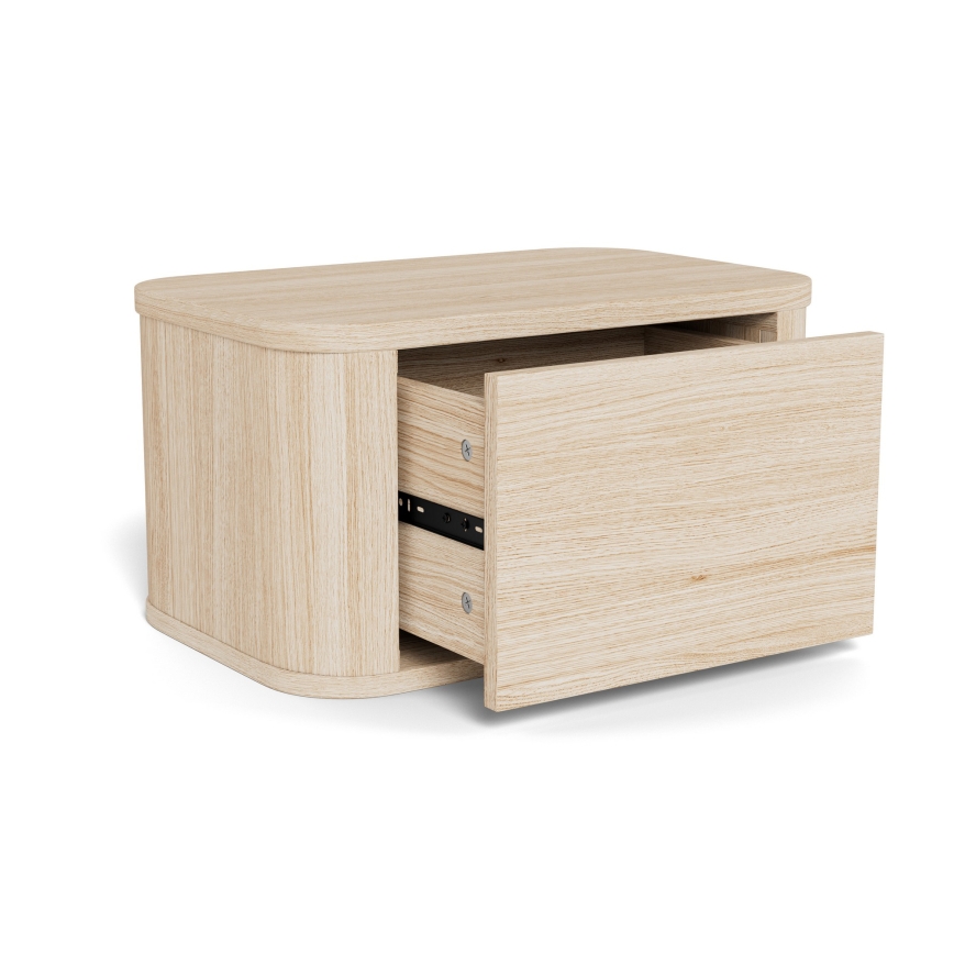 Нощно шкафче MADERA 46x30 cm в цвят бял дъб