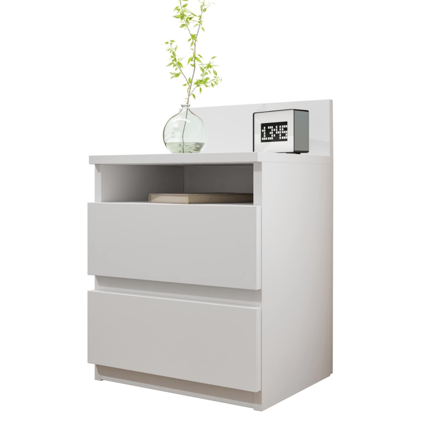 Нощно шкафче MALWA 59x40 см бял