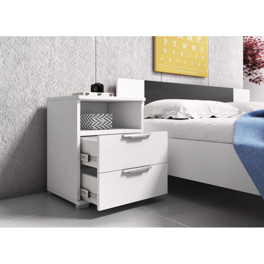 Нощно шкафче NED в бяло