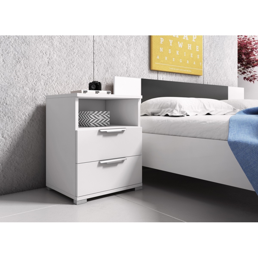 Нощно шкафче NED в бяло