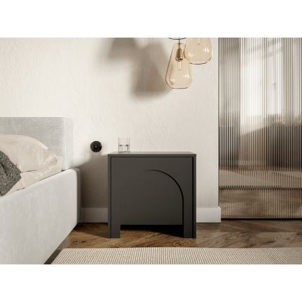 Нощно шкафче NIO в цвят антрацит