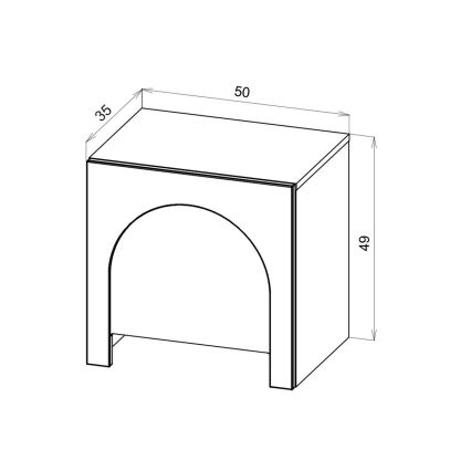 Нощно шкафче NIO кашмир/бежово