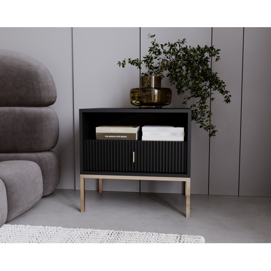 Нощно шкафче SUE черно