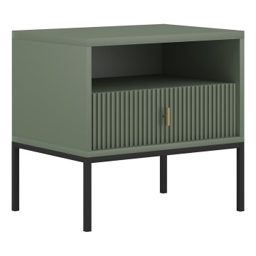 Нощно шкафче SUE зелено/черно