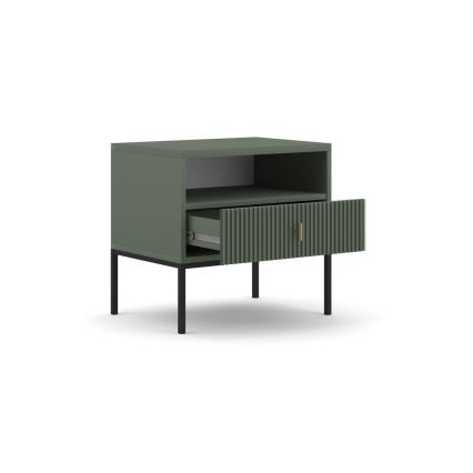 Нощно шкафче SUE зелено/черно