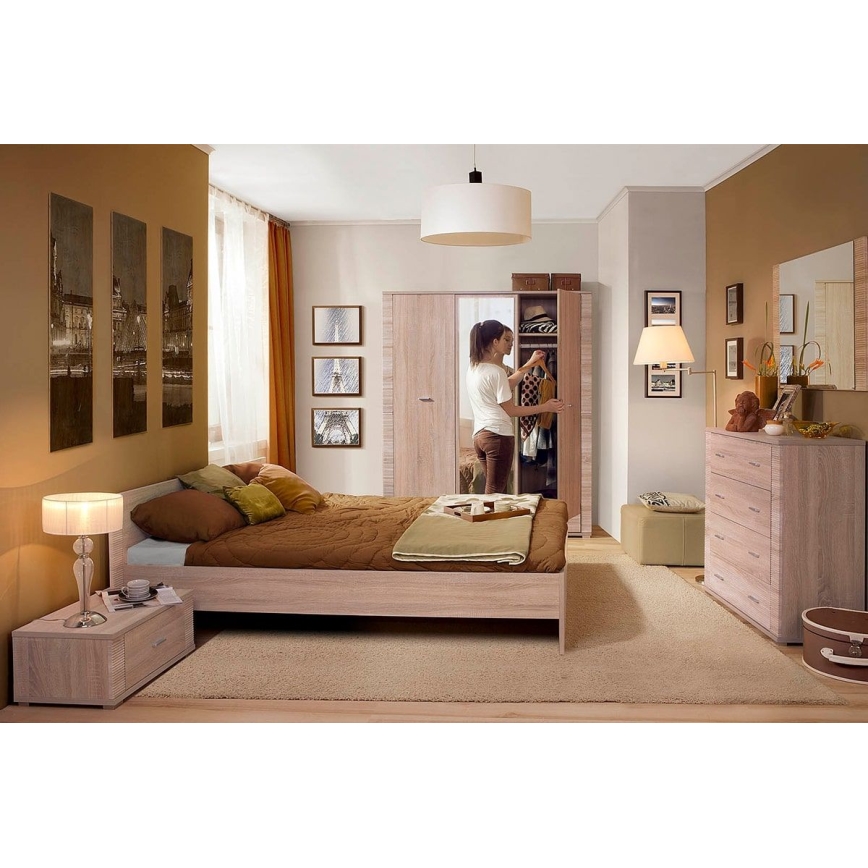 Нощно шкафче THEMO 29x63 см дъб сонома