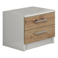 Нощно шкафче TOD бяло/артизански дъб