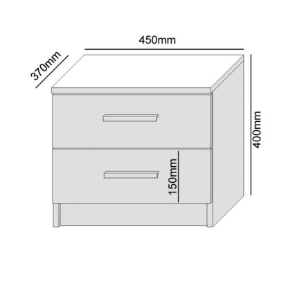 Нощно шкафче TOD бяло/артизански дъб