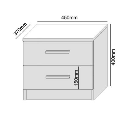 Нощно шкафче TOD, дъб сонома