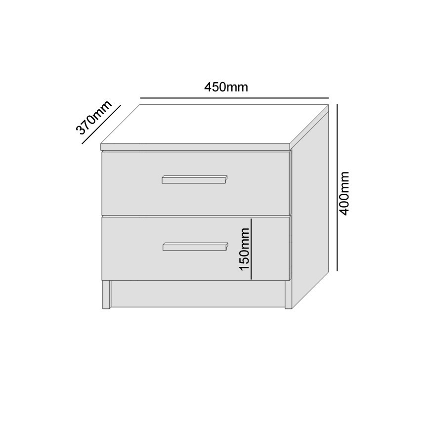 Нощно шкафче TOD, дъб сонома
