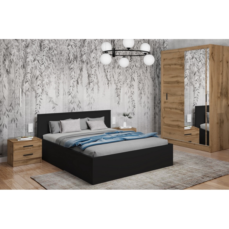 Нощно шкафче TOD в цвят дъб Wotan