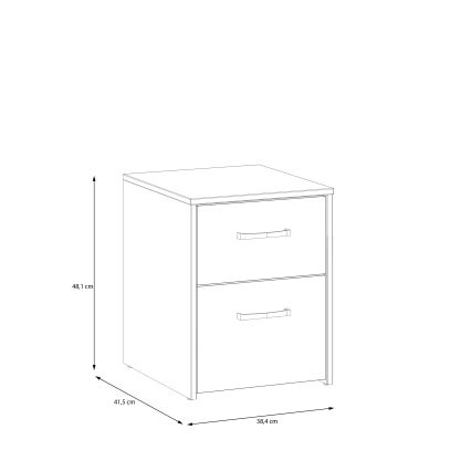 Нощно шкафче URO дъб artisan/бяло