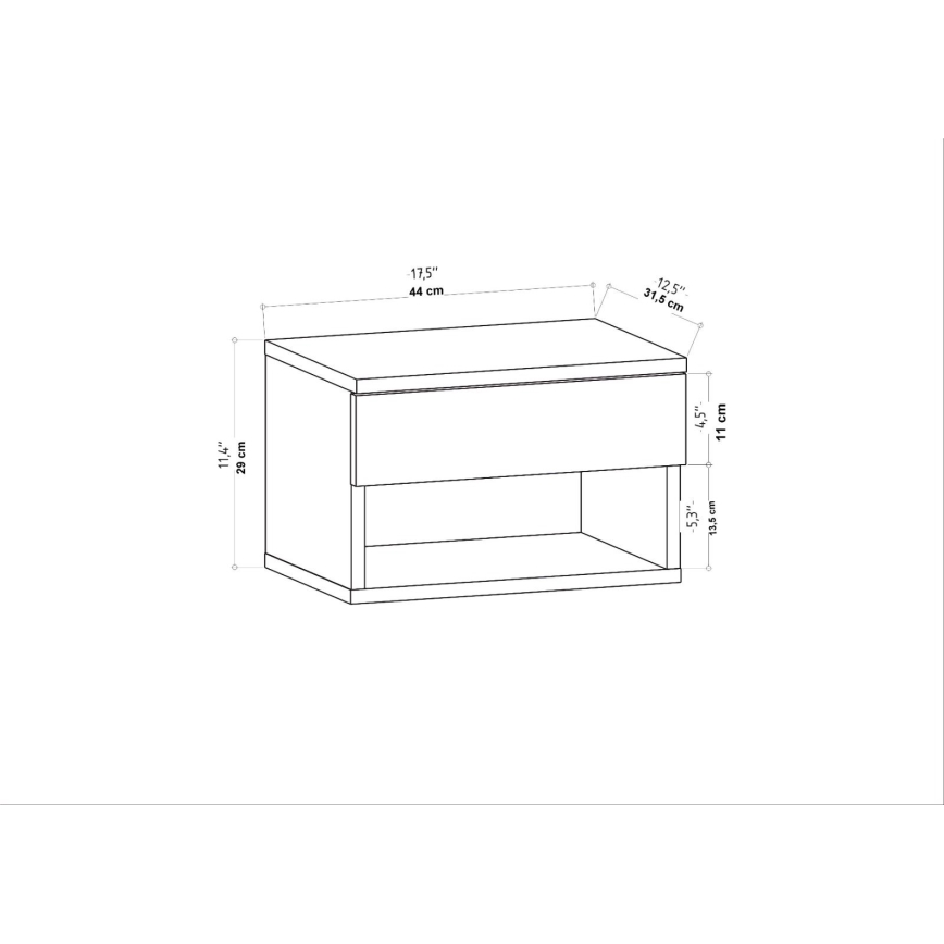 Нощно шкафче VETRA антрацит