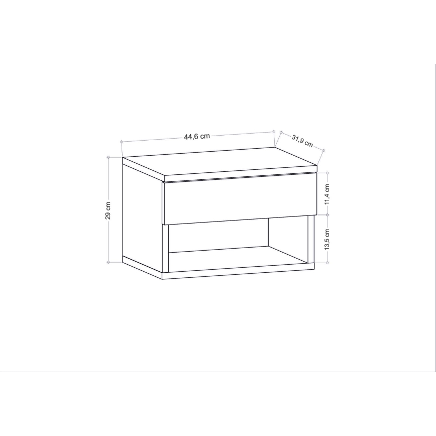 Нощно шкафче VETRA бяло