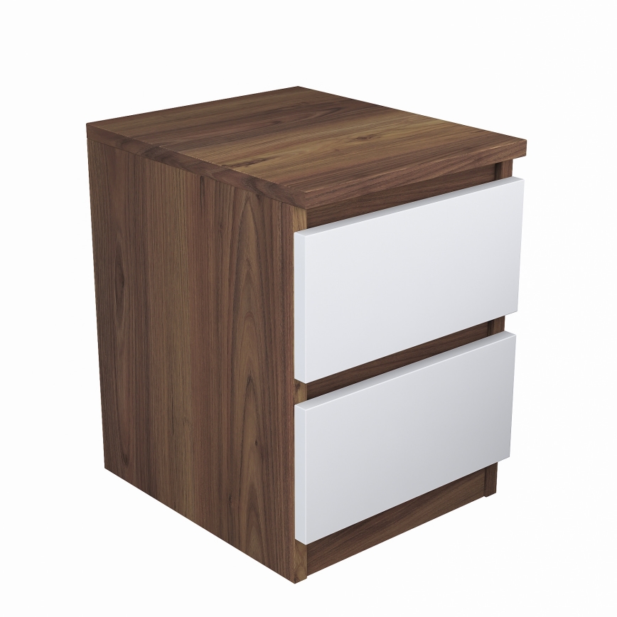 Нощно шкафче WALNUT 46,8x35 cм кафяво/бяло