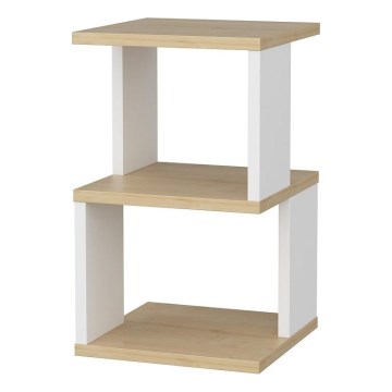 Нощно шкафче ZUNA, дъб/бяло