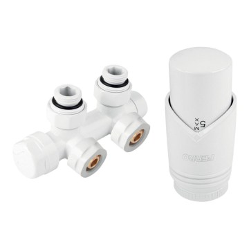 Novaservis - Бял ъглов комплект за радиатори със централно присъединяване