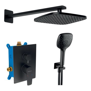 Novaservis - Душ к-кт със скрит кран METALIA ECO матов черен