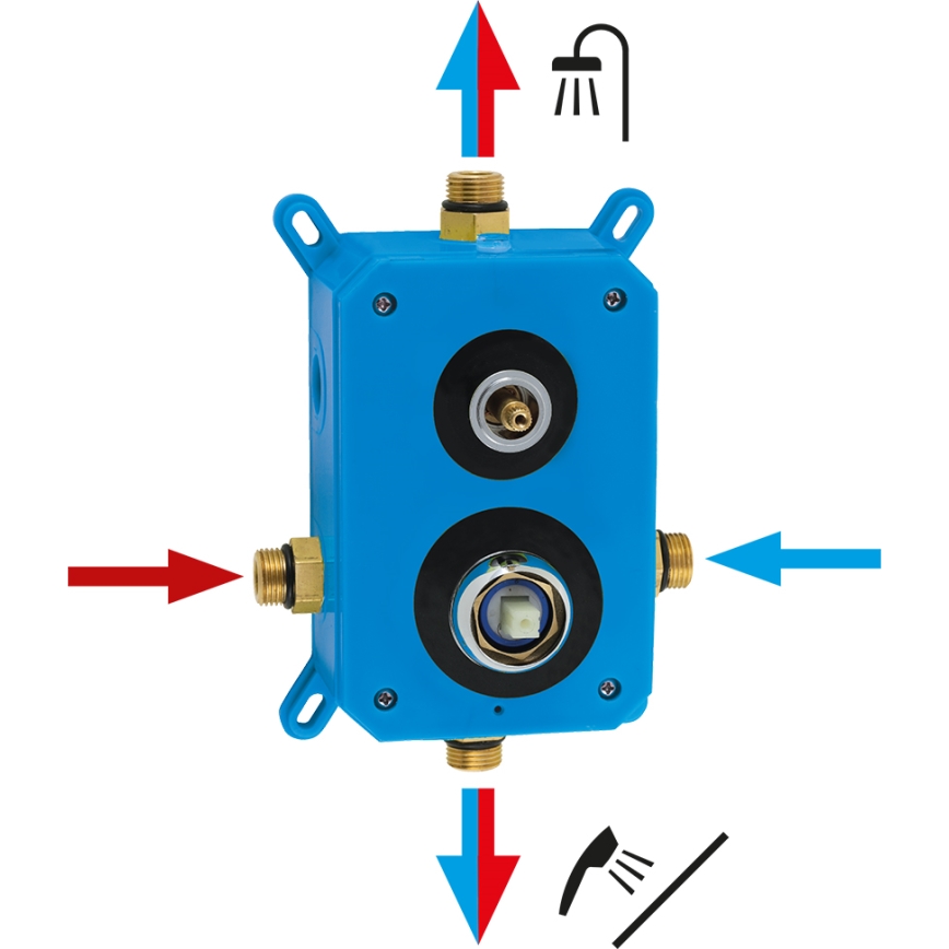 Novaservis - Душ к-кт със скрит кран METALIA ECO матов черен