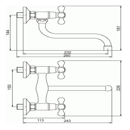Novaservis - смесител за мивка/умивалник TITANIA RETRO в лъскав хром