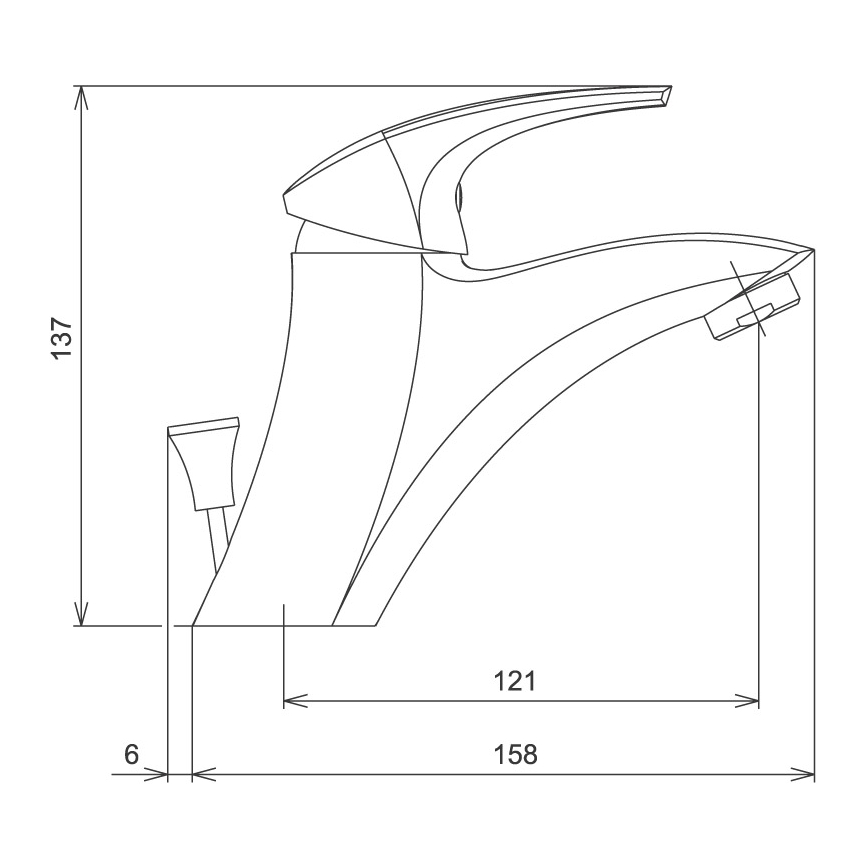 Novaservis - Смесител за умивалник METALIA бял