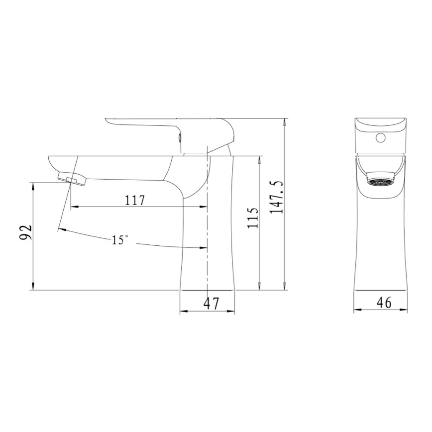Novaservis - Смесител за умивалник NOBLESS TINA бял