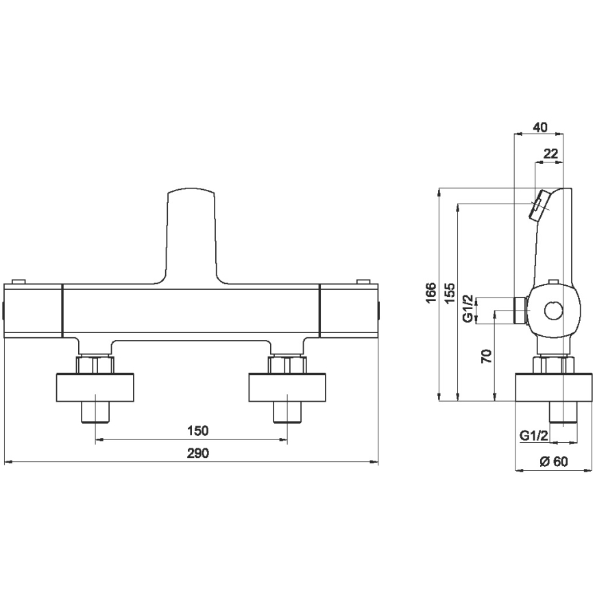 Novaservis - Термостатичен кранче за баня METALIA лъскав хром