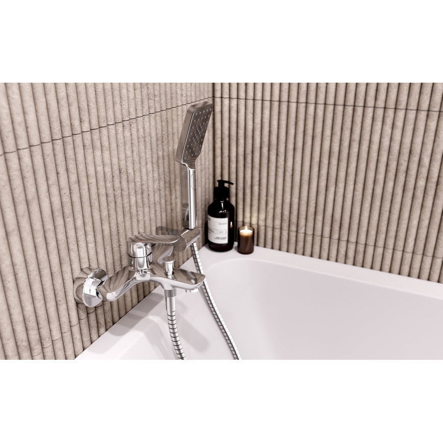 Novaservis - Комплект за вана със смесител METALIA в лъскав хром