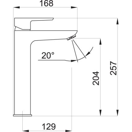 Novaservis - Кран за мивка METALIA ECO 25,7 см матов черен