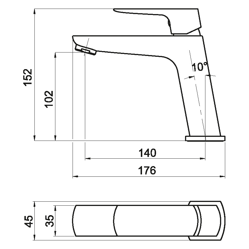 Novaservis - Кран за мивка NOBLESS EGO матов черен
