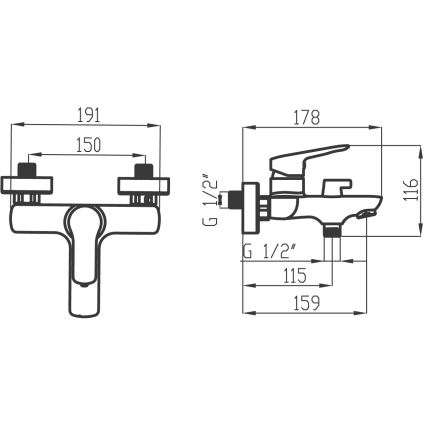 Novaservis - Кранче за баня METALIA лъскав хром
