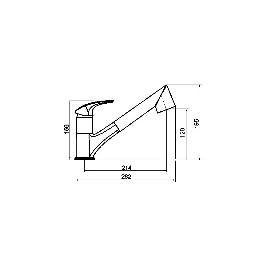 Novaservis - Кухненски смесител METALIA с изтегляща се душ-слушалка, полирано хромово покритие