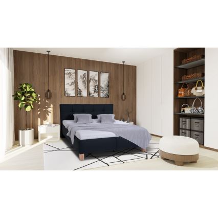 Обита легло с място за съхранение без матрак MARIA 160x200 см антрацит