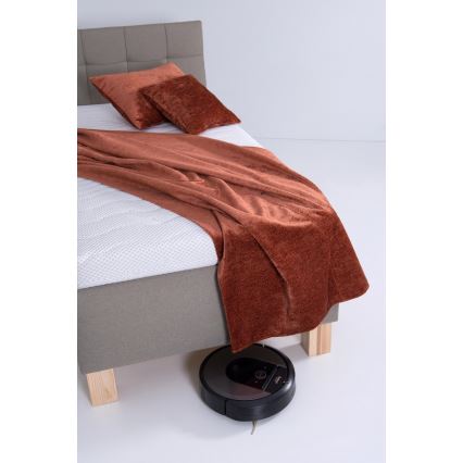 Обитена легло с място за съхранение без матрак MARIA ONE 90x200 см taupe