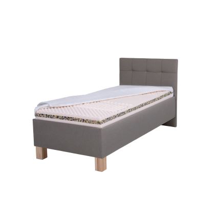 Обитена легло с място за съхранение без матрак MARIA ONE 90x200 см taupe