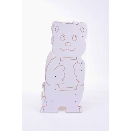 Образователна кула BEAR бял/клен