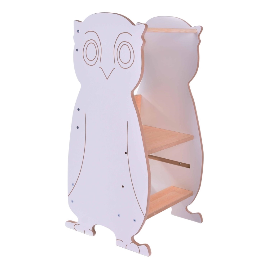 Образователна кула OWL бял/клен