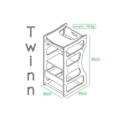 Обучителна кула TWINN 83x45 см кафява