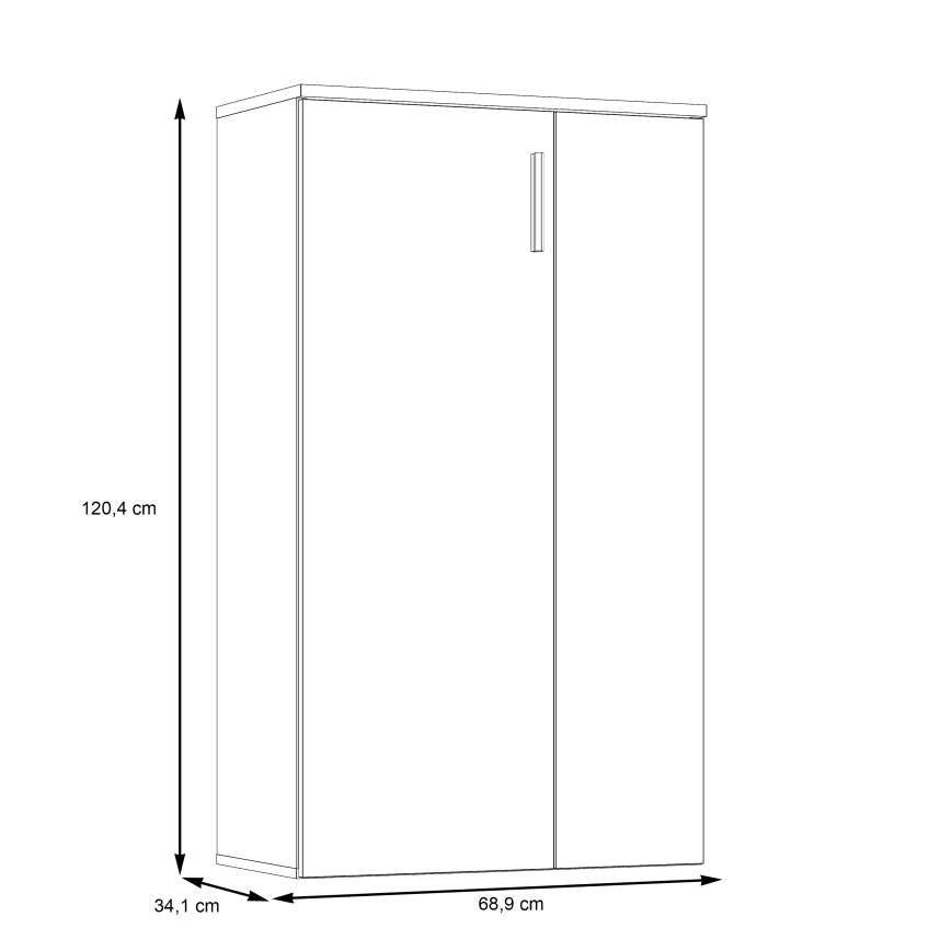 Обувен шкаф ETON дъб сонома/бял