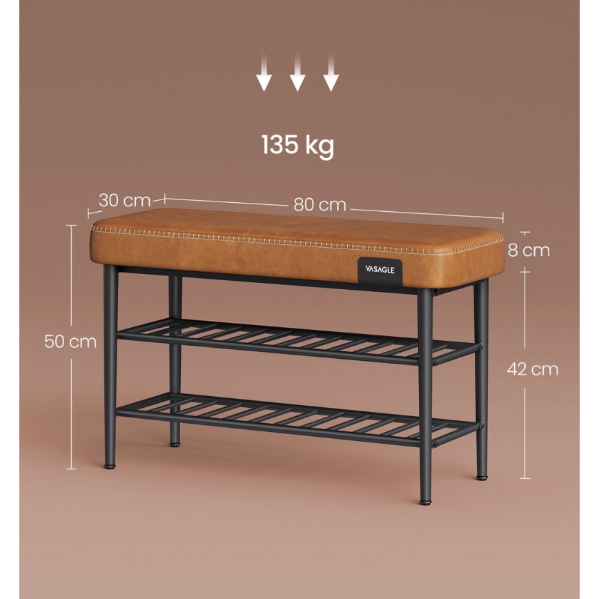 Обувница ANDOR кафява/черна