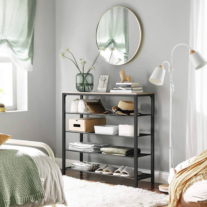 Обувница DAVOR сива/черна